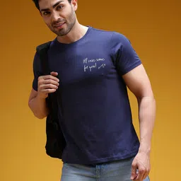 HERE&NOW Floral & Typography Printed Pure Cotton T-shirt-picture-27