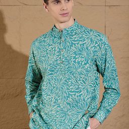 DENNISON Floral Printed Short Casual Kurta-28