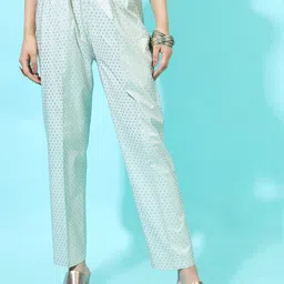 Vishudh Women Ethnic Motifs Printed Casual Regular Trousers-image-43