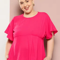 Sztori Plus-Size Flutter Sleeve Top image 1