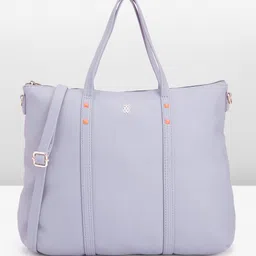Baggit Solid PU Oversized Structured Laptop Handheld Bag With Minimal Studded Detail-image-31