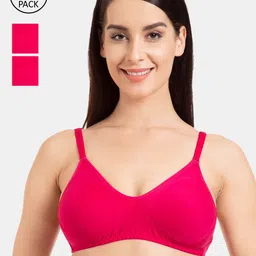 Tweens Pack Of 3 Pink Solid Non-Wired Non Padded Everyday Bra TW-286-3PC-DPK-30D-image-37