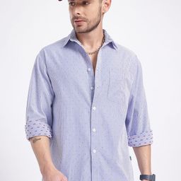 glitchez Pop of Stripe Regular Fit Shirt-image-1