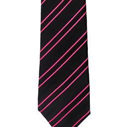 Tossido Black & Pink Striped Broad Tie-image-19