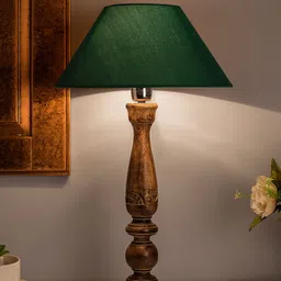 Homesake Brown Solid Bedside Standard Table Lamp with Shade-36