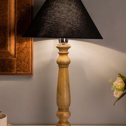 Homesake Black & Blue Solid Handcrafted Table Lamp with Shade-18