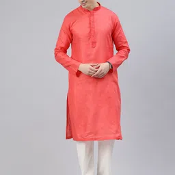 Manthan Men Woven Design Thread Work Kurta with Pyjamas-image-24