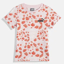 Puma Kids Essentials Mix Match Printed Pure Cotton T-shirt-image-7