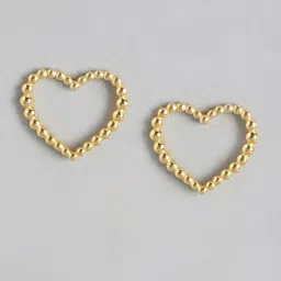 Carlton London Gold-Plated Heart Shaped Studs-image-57