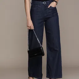 French Connection Women Wide Leg Stretchable Jeans-picture-17