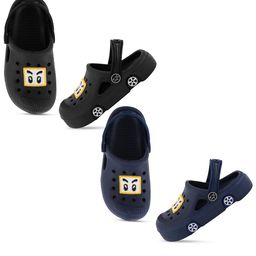 Smartots Kids Set Of 2 Self Design Rubber Clogs-93