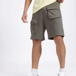 glitchez Men Knit & Go Regular Fit Cargo Shorts-image-92