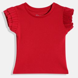 Eteenz Girls Premium Cotton Flutter Sleeve Top-image-27