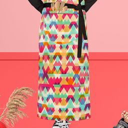 ArtzFolio Green & Pink Printed Cotton Aprons-14