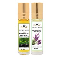 Menjewell Pack of 2 RainMitti & Lavender Floral Attar-5