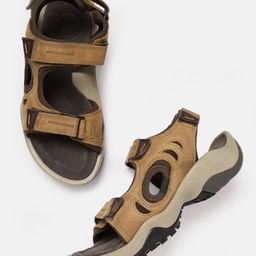Woodland Men Nubuck Leather Comfort Sandals-picture-12