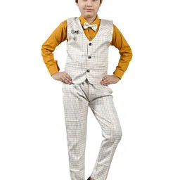 BAESD Boys Checked Waistcoat & Trouser With Shirt-image-15