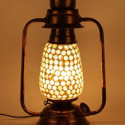 Devansh Cream-Coloured Printed Traditional Table Lantern-20