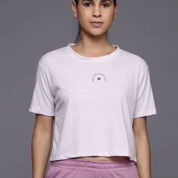 HRX by Hrithik Roshan Women Printed Pure Cotton Yoga T-shirt-image-79