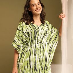 ETC Tie & Dye Printed Kaftan Nightdress-image-48