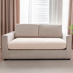 HOKIPO Beige Jacquard 2 Seater Sofa Seat Cover-image-17