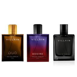 VILLAIN Men Set of 3 Long Lasting Eau De Parfum - Oud + Desire + Classic - 100ml Each-50