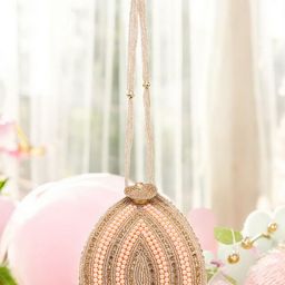 CRUSSET Embroidered Embellished Potli Clutch-image-88