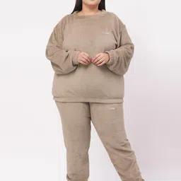 KLOTTHE Plus Size Woollen Night Suit-picture-8