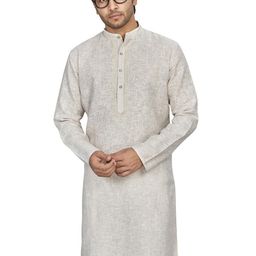 Authentics Men Yoke Design Sequinned Pathani Kurta-21