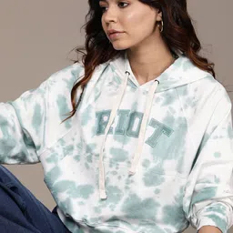 The Roadster Lifestyle Co. Printed Dyed Pure Cotton Hooded Sweatshirt-picture-10