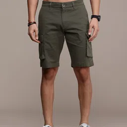 Roadster Men Solid Cargo Shorts-image-34