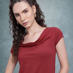 The Roadster Life Co. Cowl Neck Short Sleeves Top-image-37