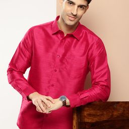 INVICTUS Spread Collar Festive Onam Shirt-image-26
