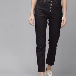 The Roadster Lifestyle Co Women Black Slim New Fit No Fade Clean Look Stretchable Jeans-picture-25