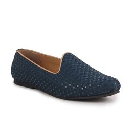 FAUSTO Men Embroidered Sequin Lightweight Mojaris-image-73