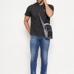 Moda Rapido Men Solid Polo Collar Cotton T-shirt-picture-35