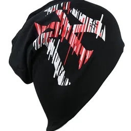 Bunnywave Unisex Black & Orange Self Design Beanie-24