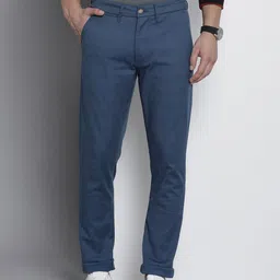 Nautica Men Mid-Rise Slim Fit Checked Trousers-picture-4