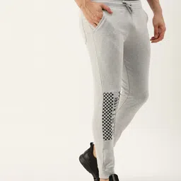 The Indian Garage Co Men Grey Solid Slim Fit Jogger-image-47