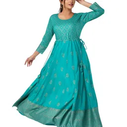 Cloth Bites Printed Fit-&-Flare Ethnic Dress-image-84