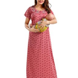 For You For Me Women Printed Maxi Nightdress-image-81