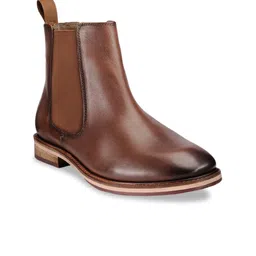 Teakwood Leathers Men Brown Solid Leather High-Top Flat Boots-image-46