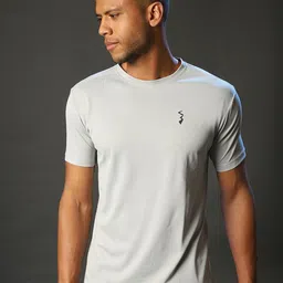 Campus Sutra Grey Antimicrobial Sports T-shirt-image-53