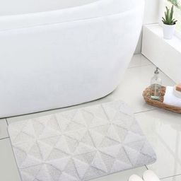 Saral Home Off-White Firki Pattern Anti-Skid Bath Rug-13