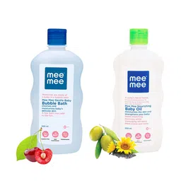 MeeMee Pack of Gentle Baby Bubble Bath & Baby Oil-image-31