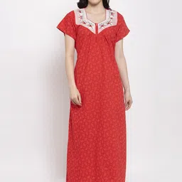 Secret Wish Red Printed Nightdress-image-36
