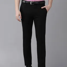 Van Heusen Men Solid Slim Fit Formal Trousers-picture-16