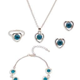 Sukkhi Gold-Plated & Green Stone-Studded Dazzling Heart Combo Jewellery Set-8