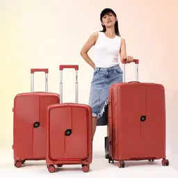 WROGN Unisex Set of 3 Hard Shell Trolley Suitcases-56