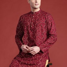 Anouk Men Printed Regular Pure Cotton Kurta with Salwar image 5